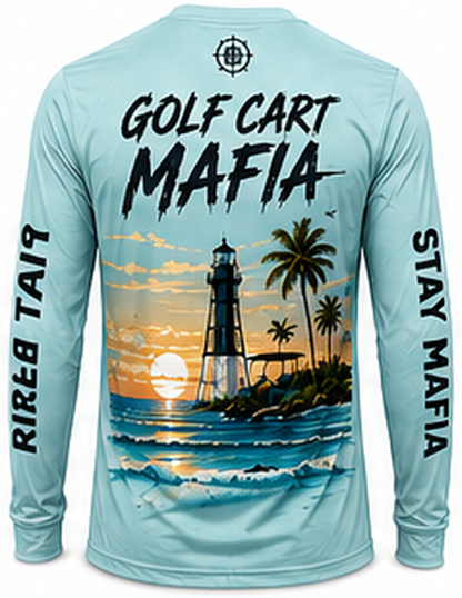 Men's Long Sleeve Performance - Lighthouse Light Blue
